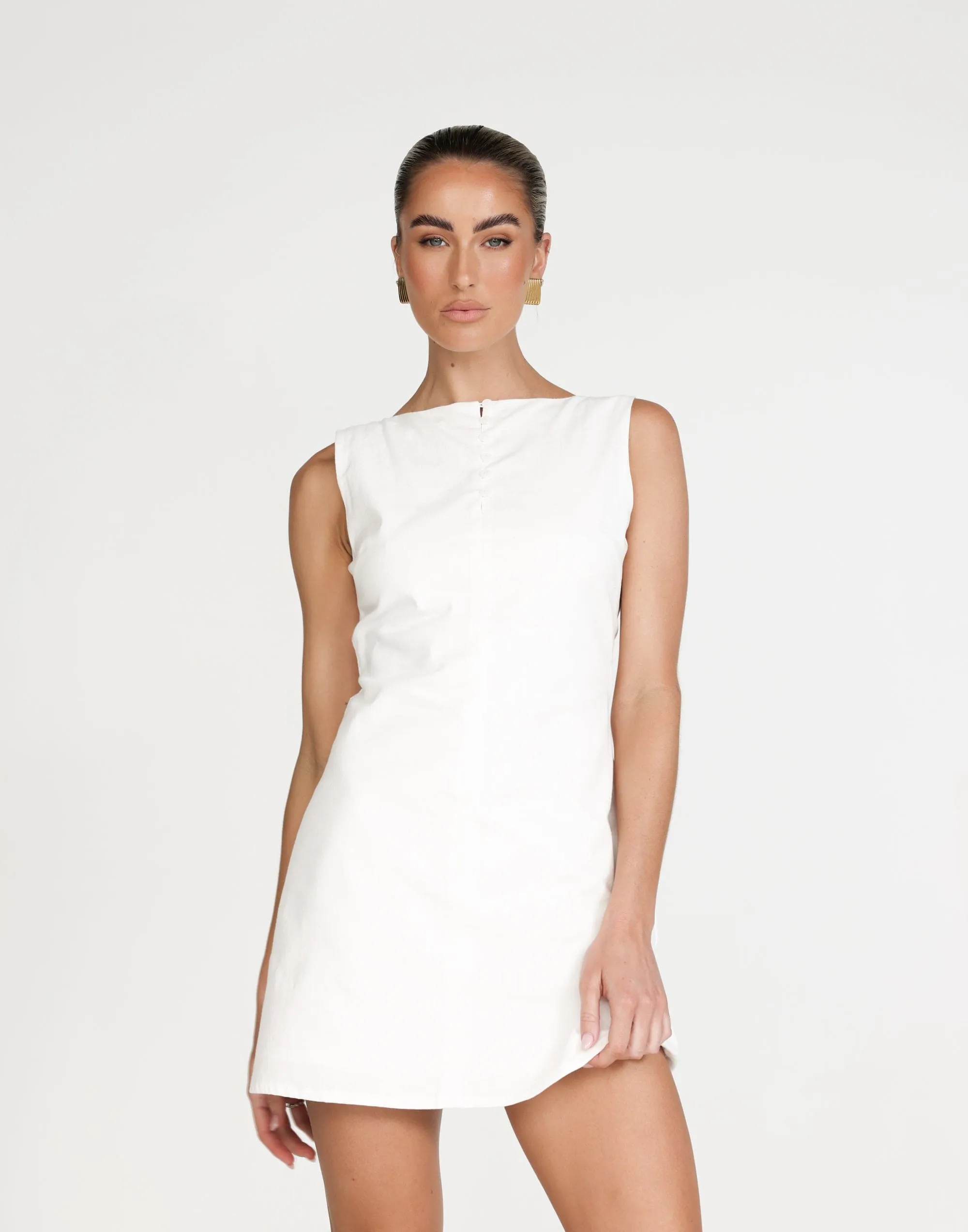 Basira Mini Dress (White)