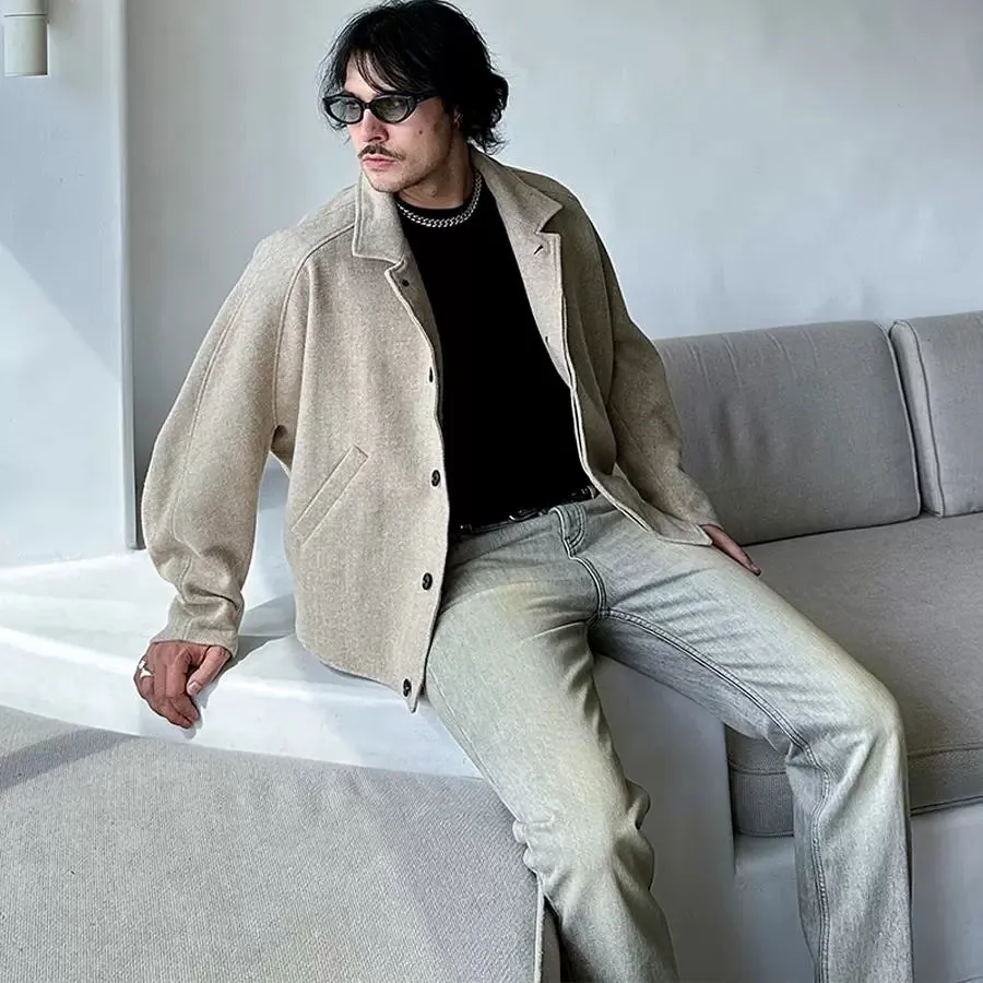 Beige Wool Silhouette Jacket