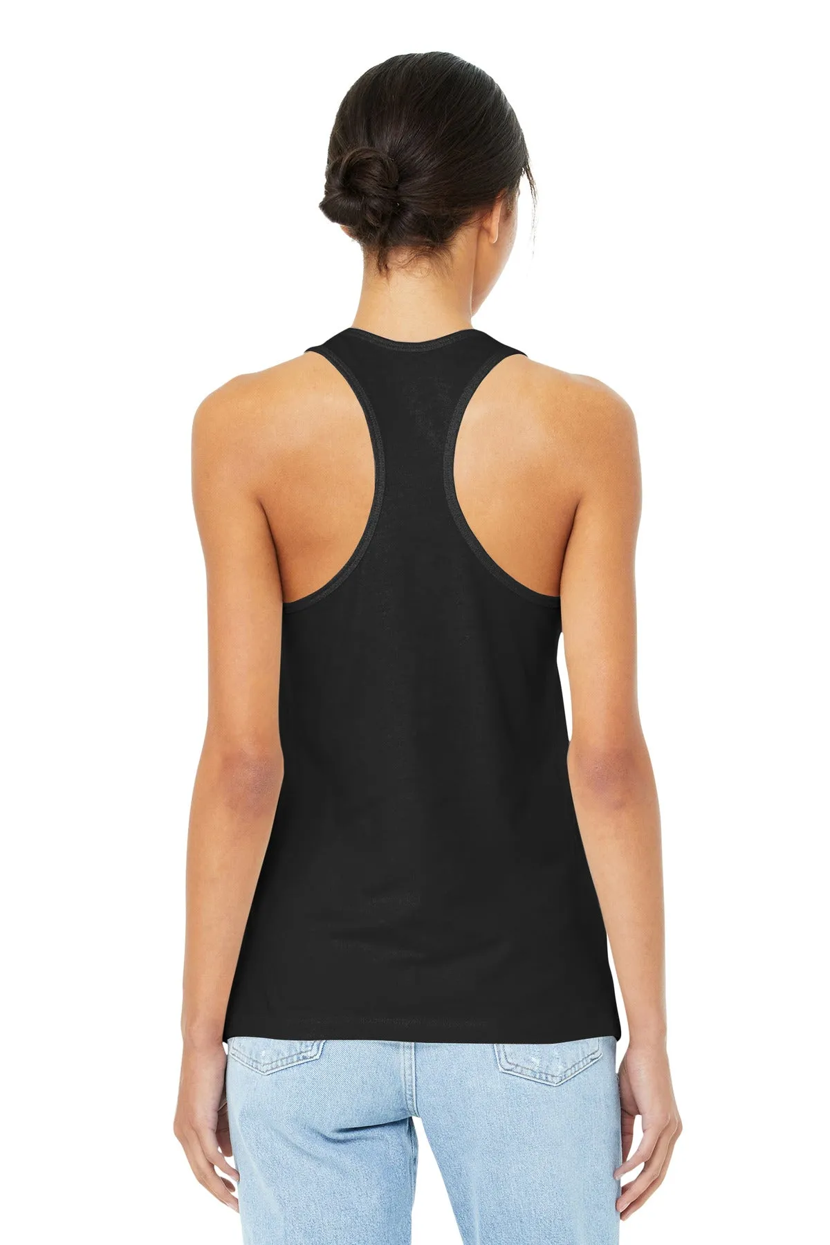 BELLA CANVAS  Women's Jersey Racerback Tank. BC6008 Black