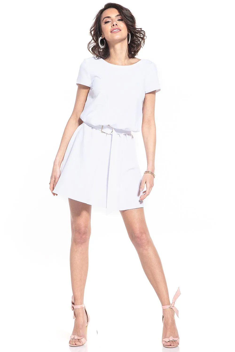 Belted Elegant Mini Dress