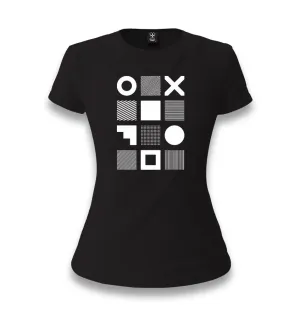 Black Parts - Shapes Women's Black T-shirt