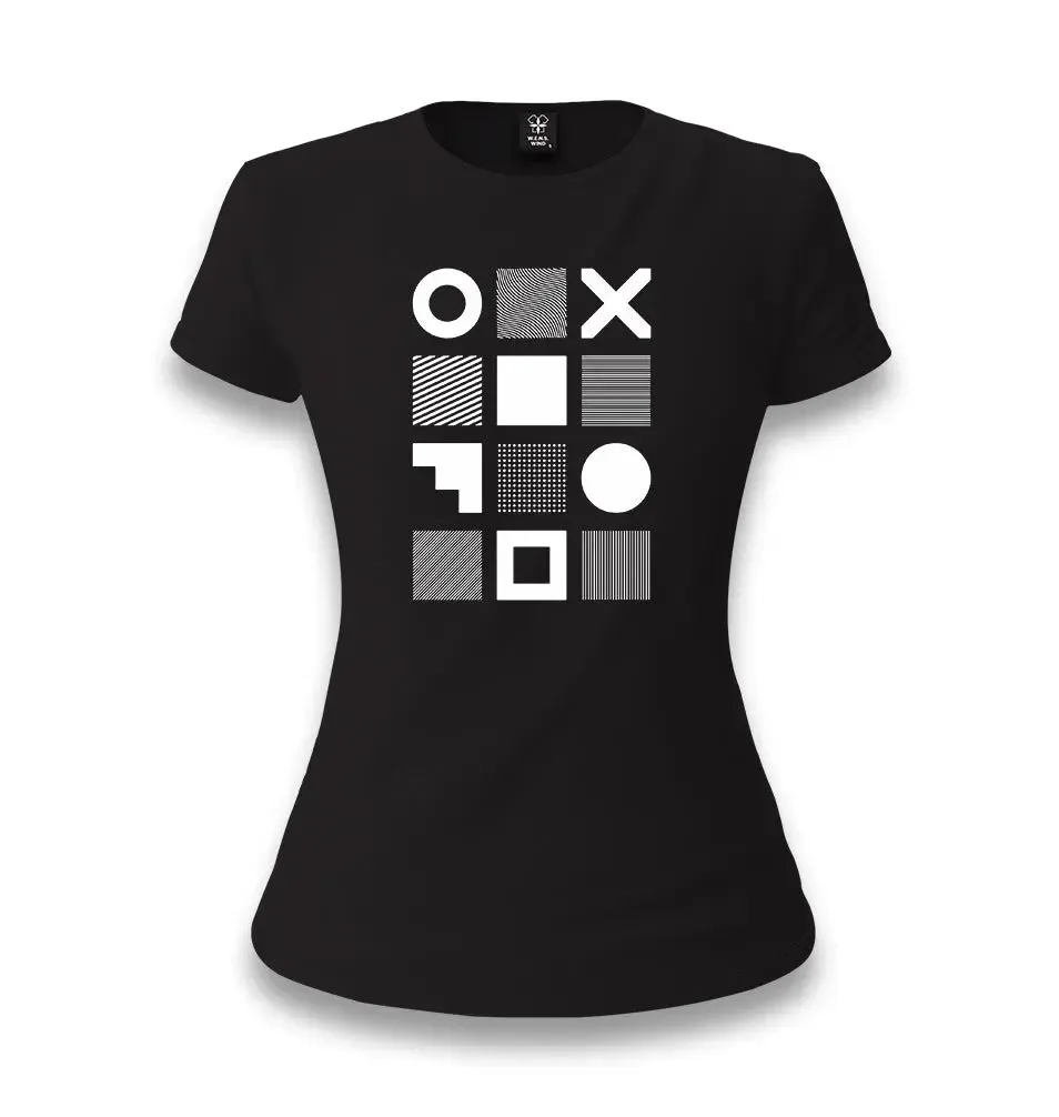 Black Parts - Shapes Women's Black T-shirt