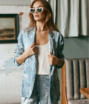 Black Shades Rever Jacket in Titanium