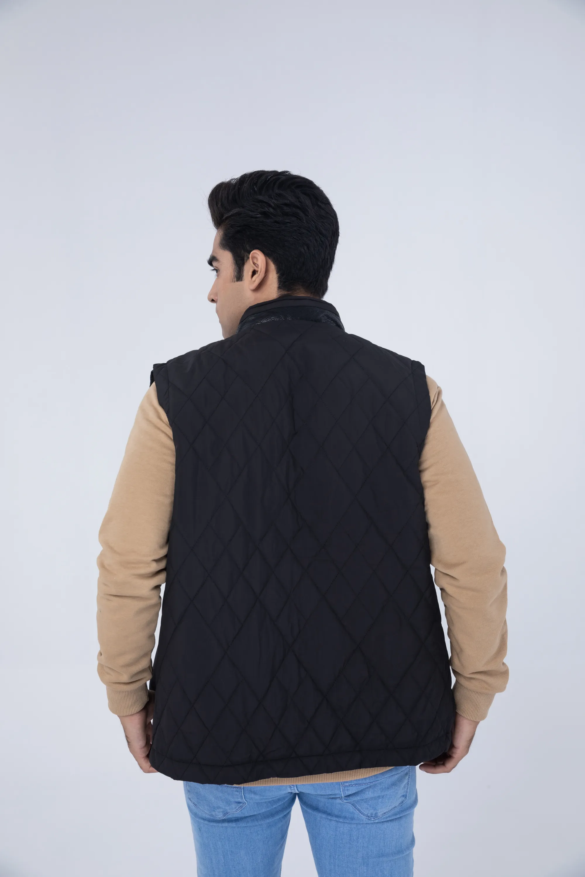 Black Sleeveless Jacket