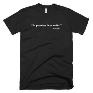 Bleak "Aristotle" Quote Unisex Tee in White Type