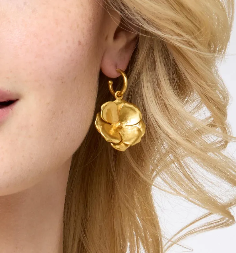 Bloom Hoop and Charm Earrings