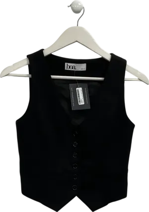 BOA Black Classic Tailored Waistcoat UK XS