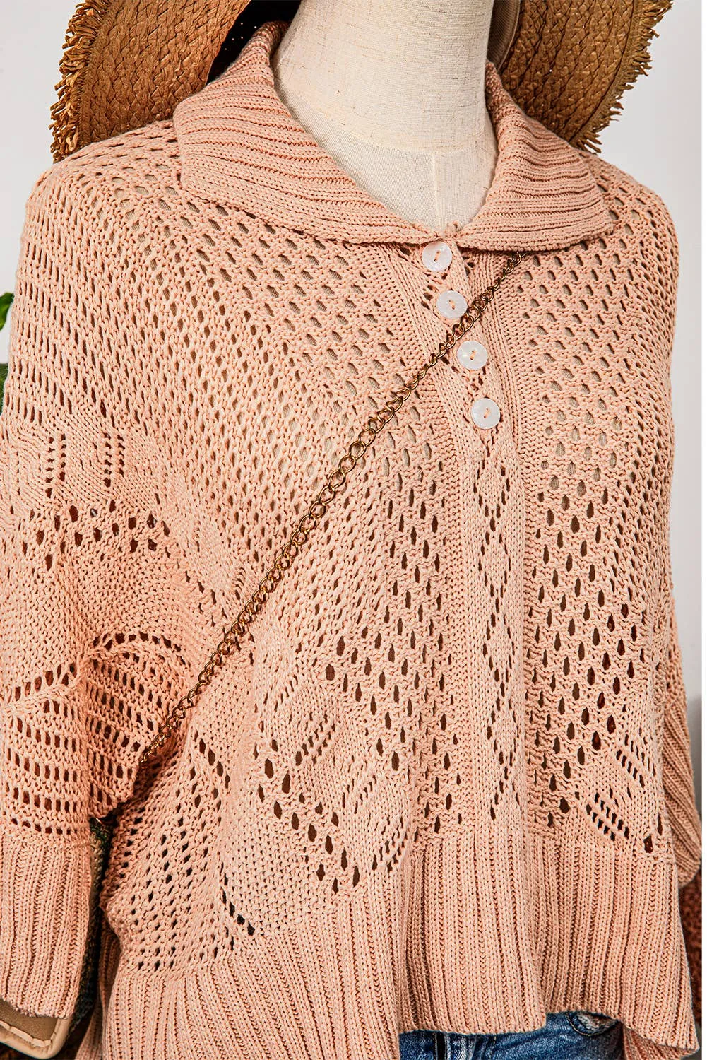 Boho Button Crochet Top