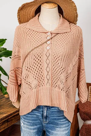 Boho Button Crochet Top