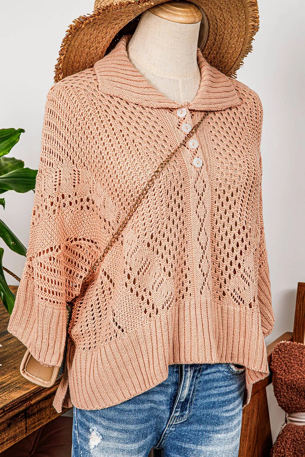 Boho Button Crochet Top