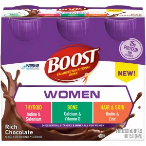 Boost Calorie Smart Balanced Nutritional Drink, Rich Chocolate, 8 Fl. Oz Bottle, 24 Pack (Packaging May Vary)