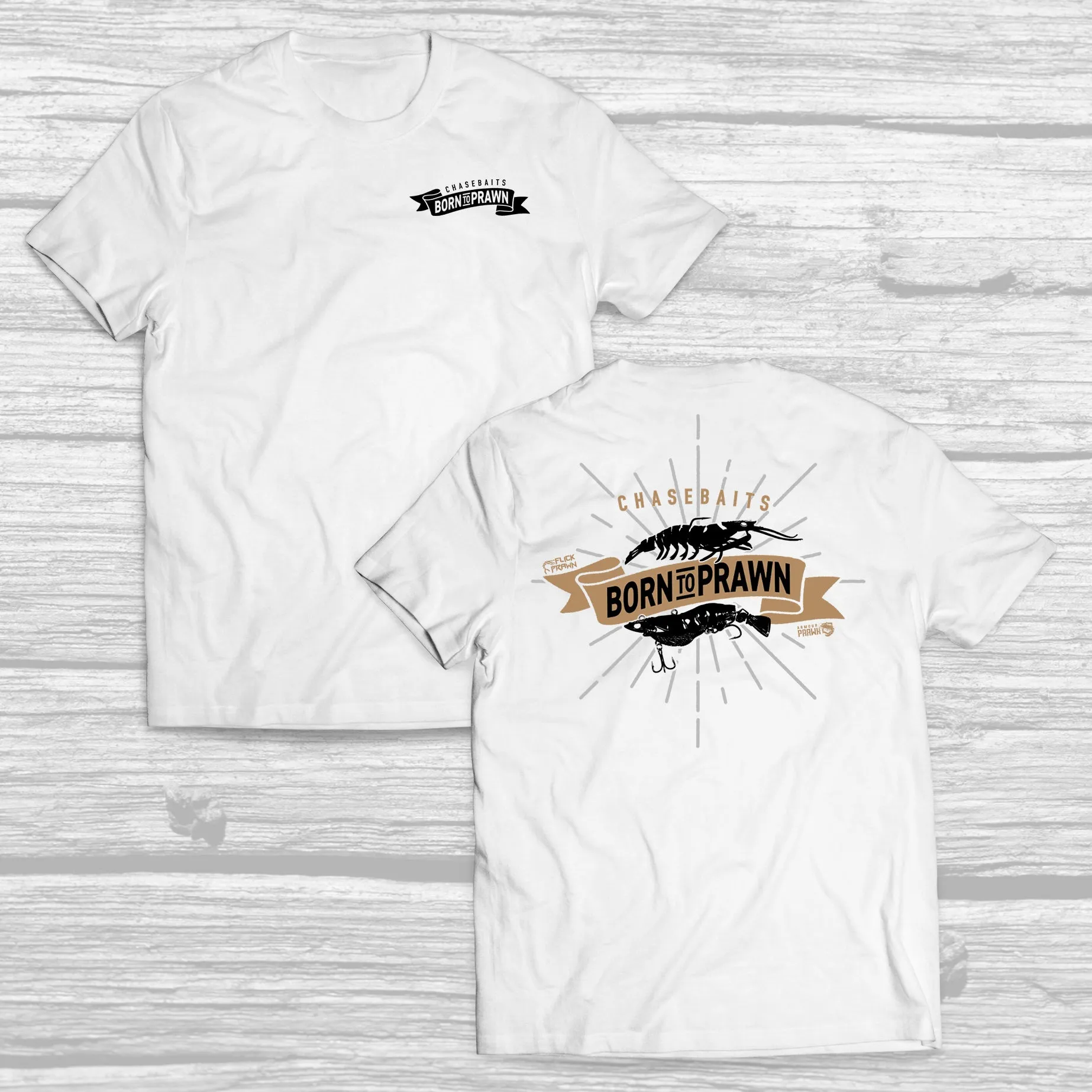 Born To Prawn T-Shirt - WHITE