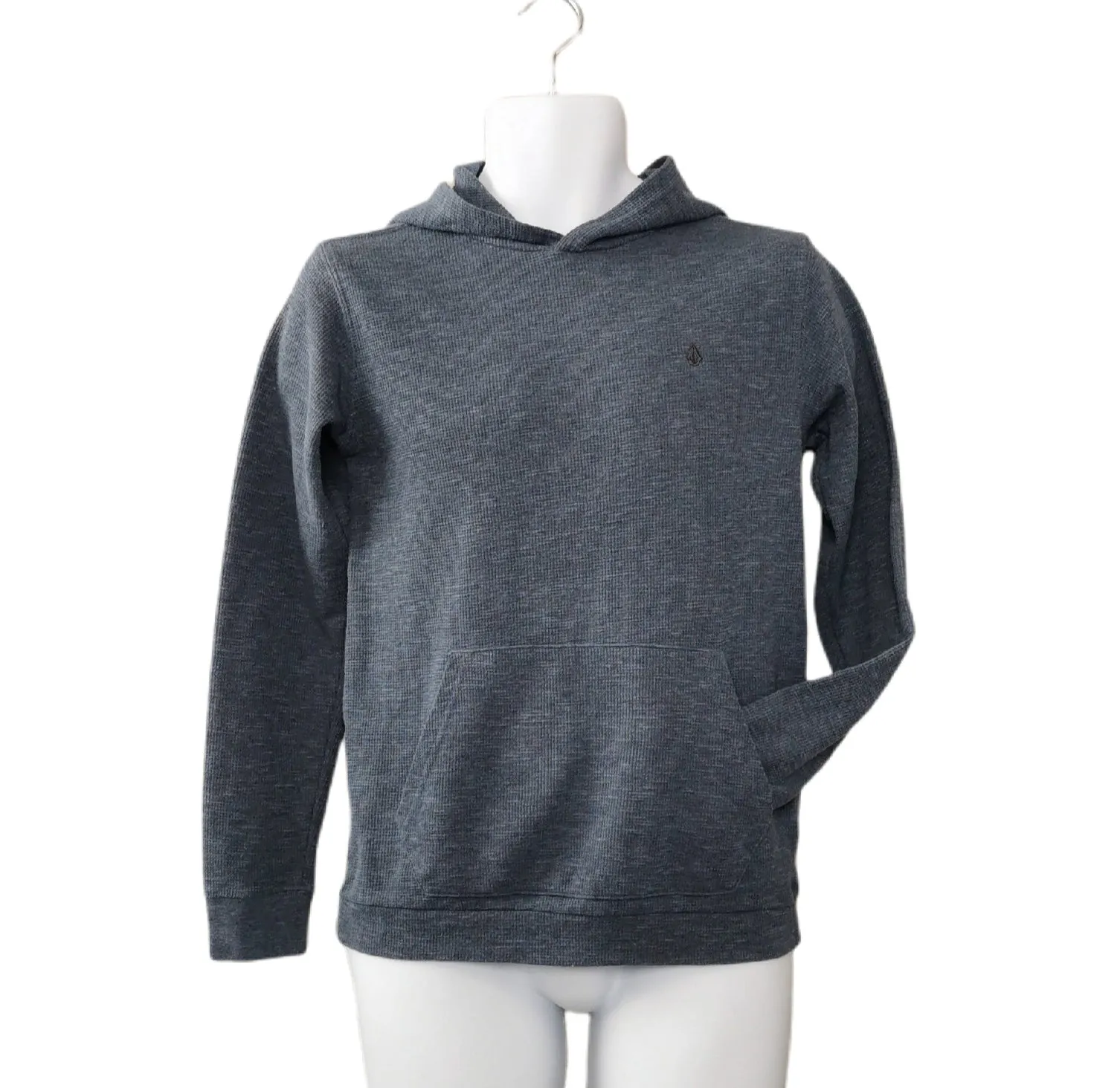 BOY SIZE 12 YEARS - VOLCOM, Waffle Knit Pullover Hoodie EUC B34