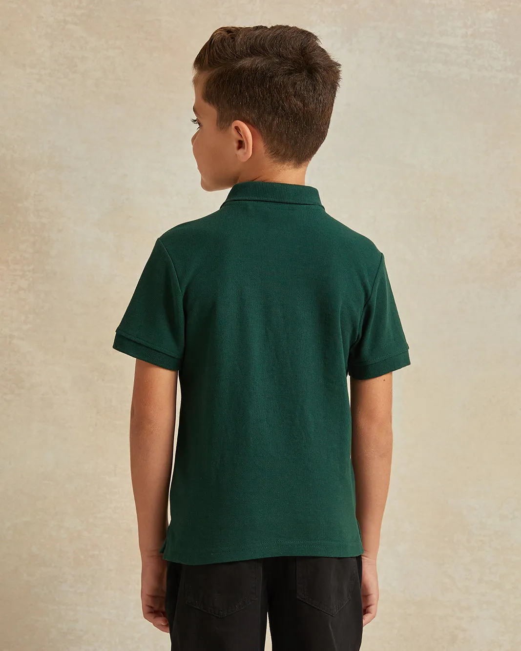 Boys Green Polo T-Shirt