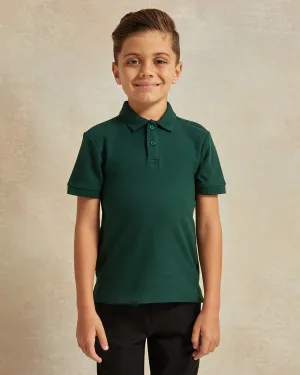 Boys Green Polo T-Shirt
