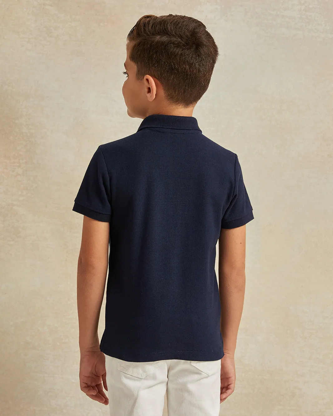 Boys Navy Polo T-Shirt