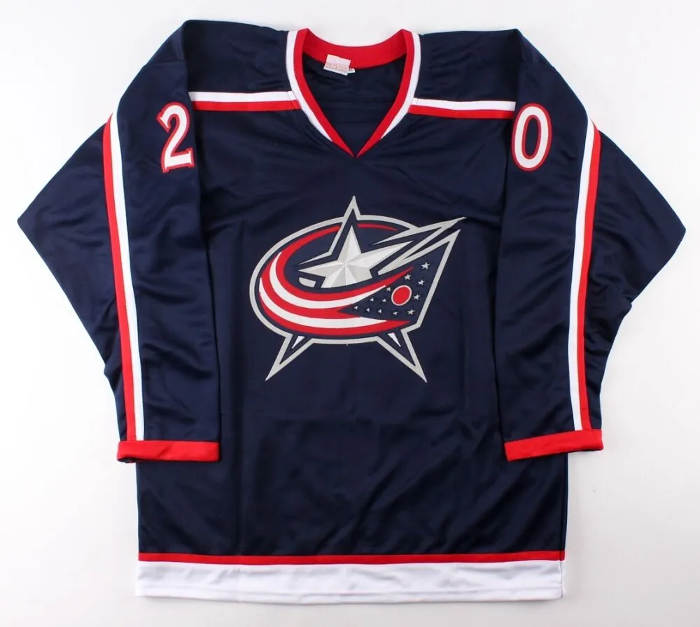 Brandon Saad Signed Blue Jackets Jersey (PSA) Ex Blackhawks Stanley Cup Winner
