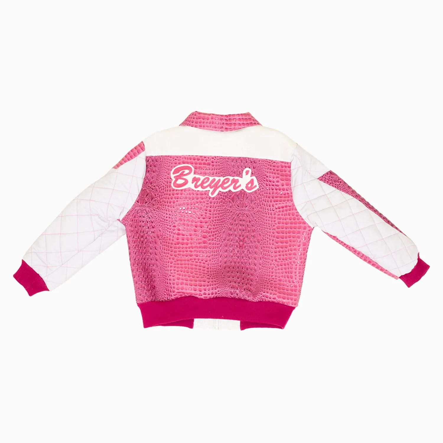 Breyer's Special Rebel Refined Edition Pink White Combo Leather Jacket