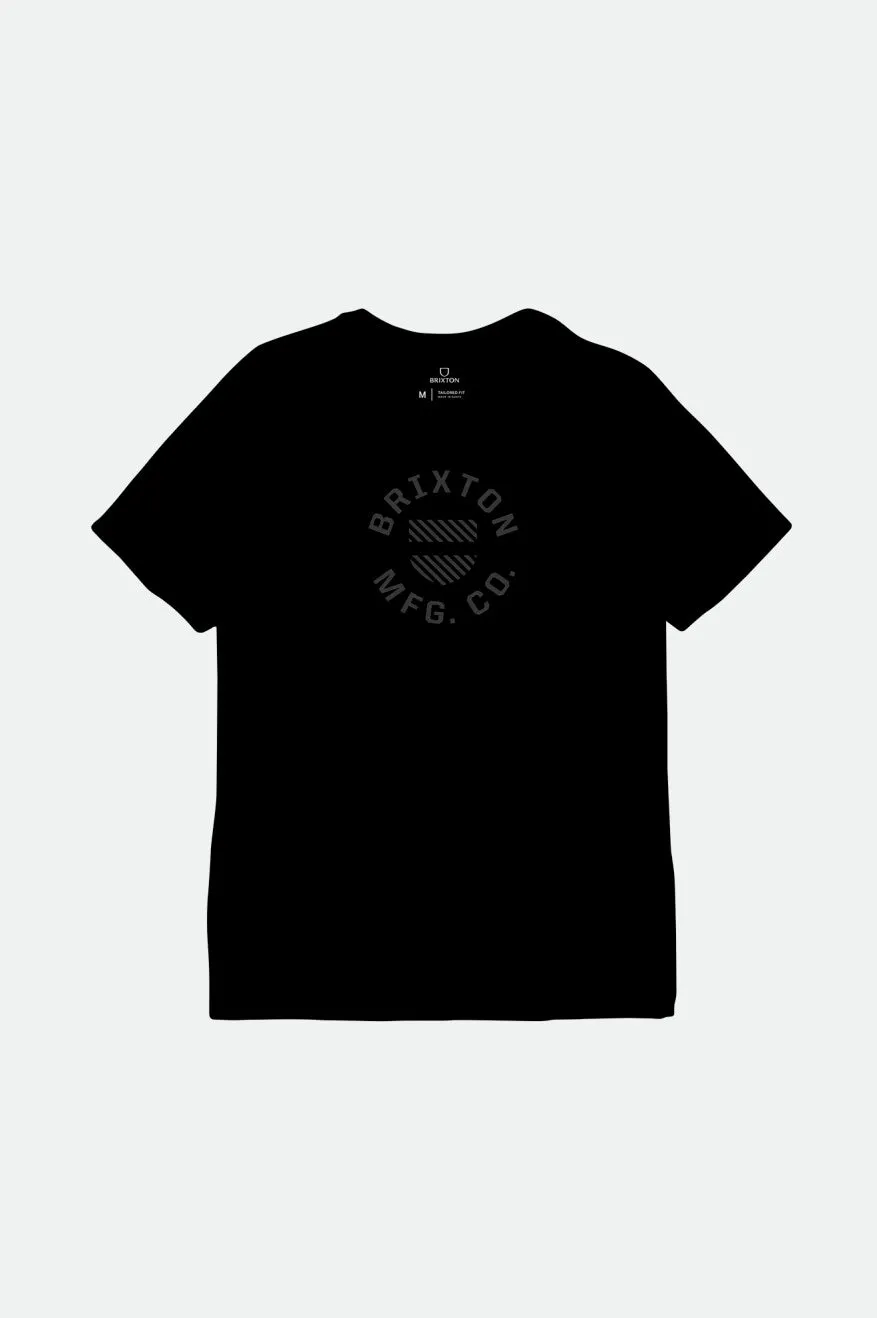 Brixton Shield SS Tailored Tee | Black