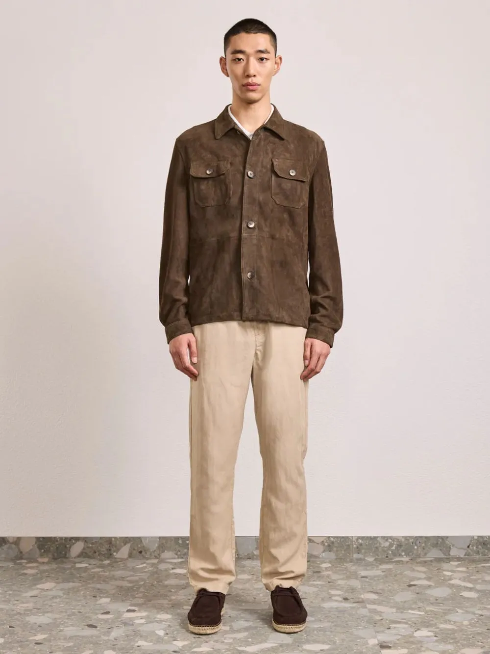Brown Ravi Suede Overshirt