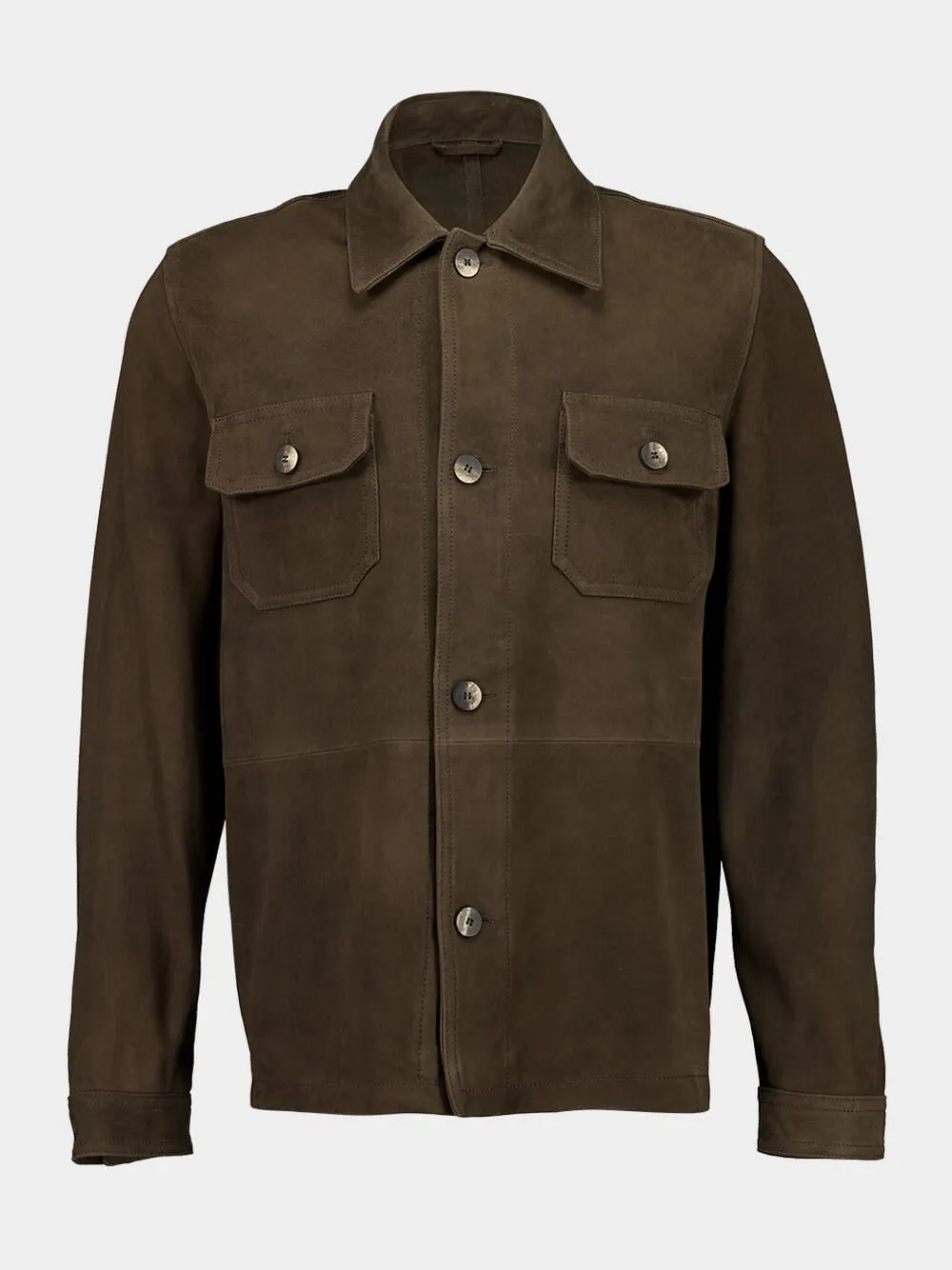 Brown Ravi Suede Overshirt
