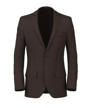 Brown smooth velvet blazer