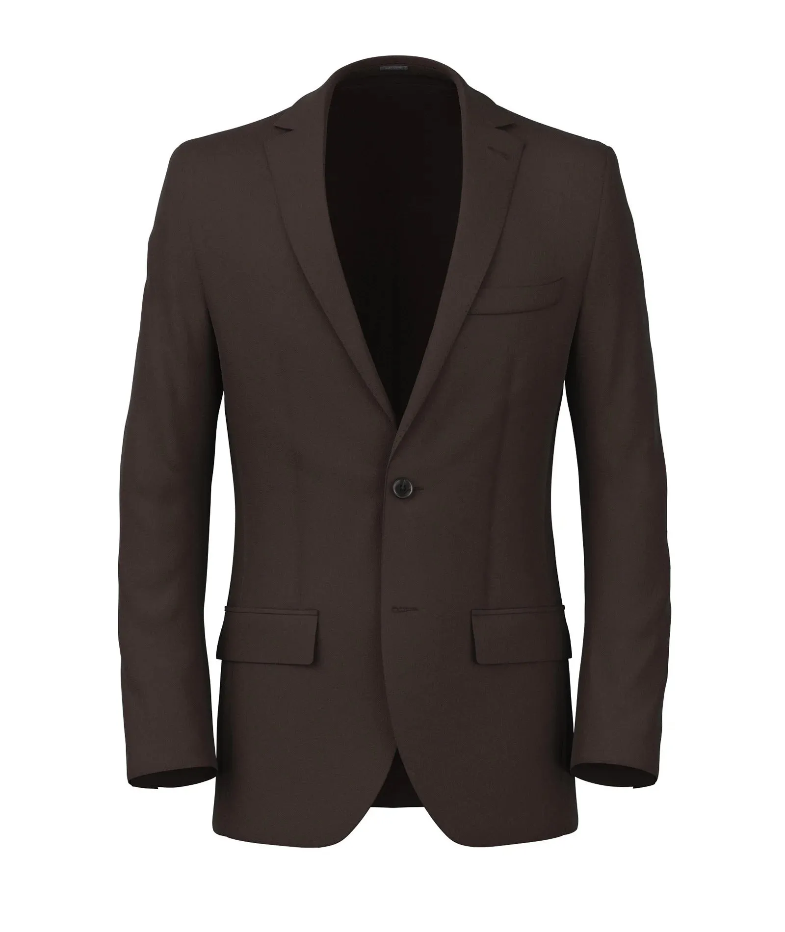 Brown smooth velvet blazer