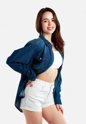Button Down Ombre Denim Shirt