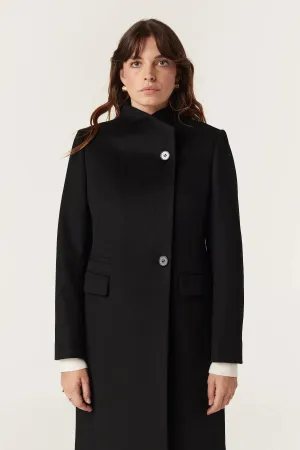 Cable Eton Wool Coat - Black