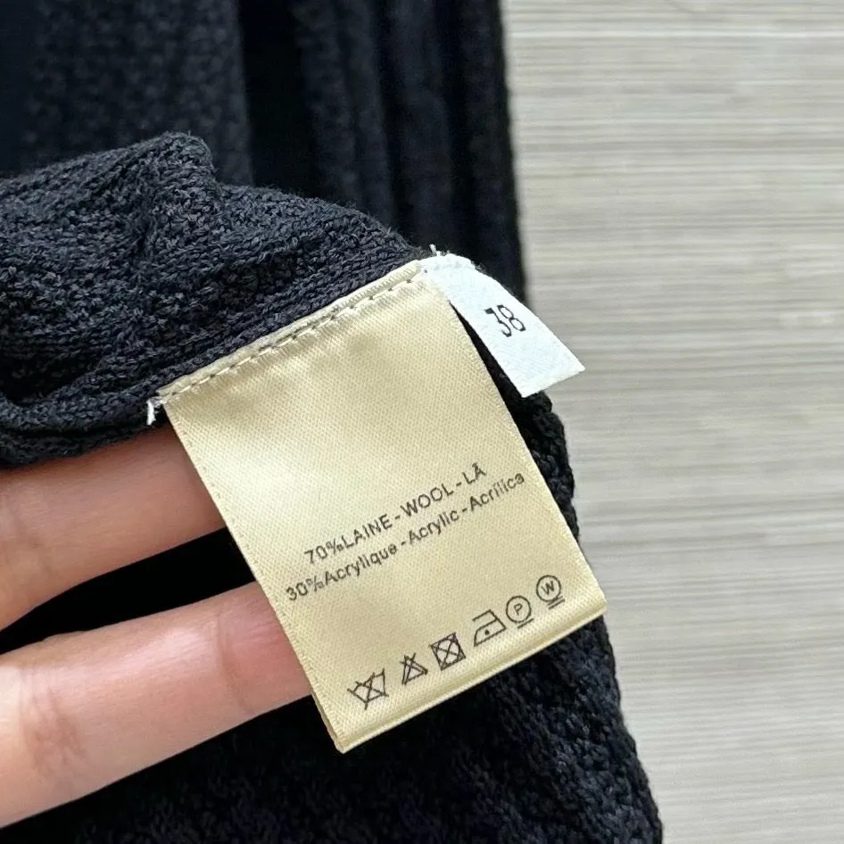 Cable Knit Button-Up Polo