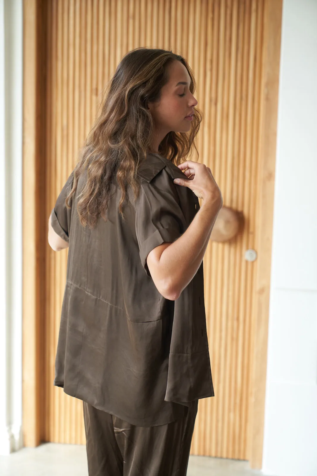 CASSIE Shirt / Jacket (Dark Chocolate)