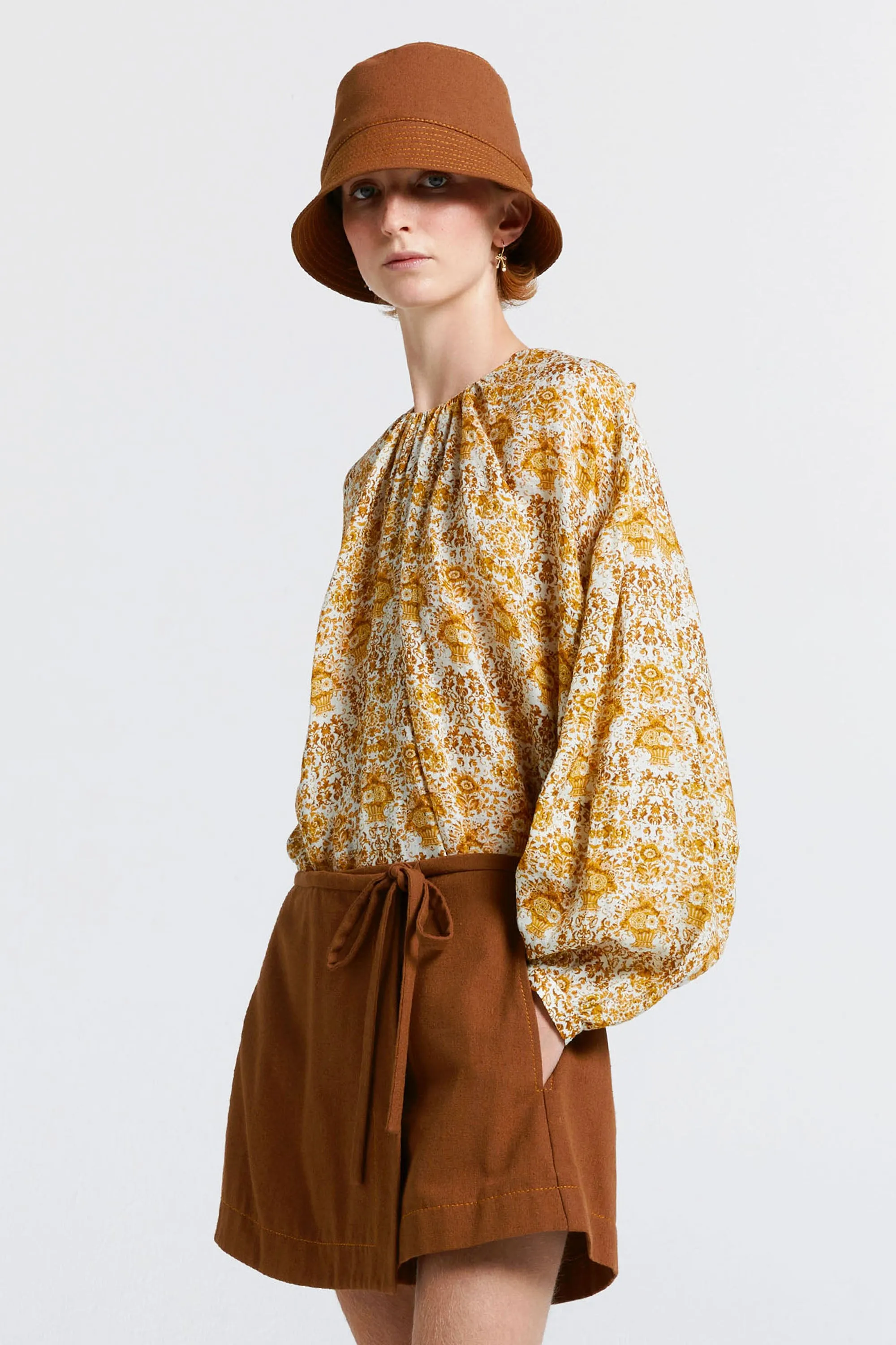 Cherished Wrap Skort Chestnut