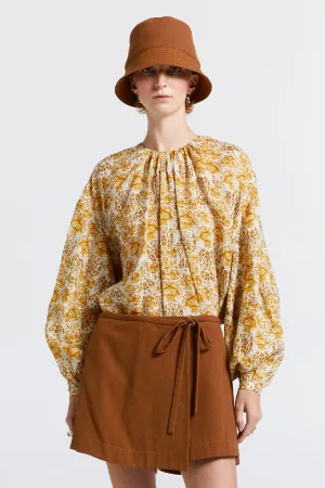 Cherished Wrap Skort Chestnut