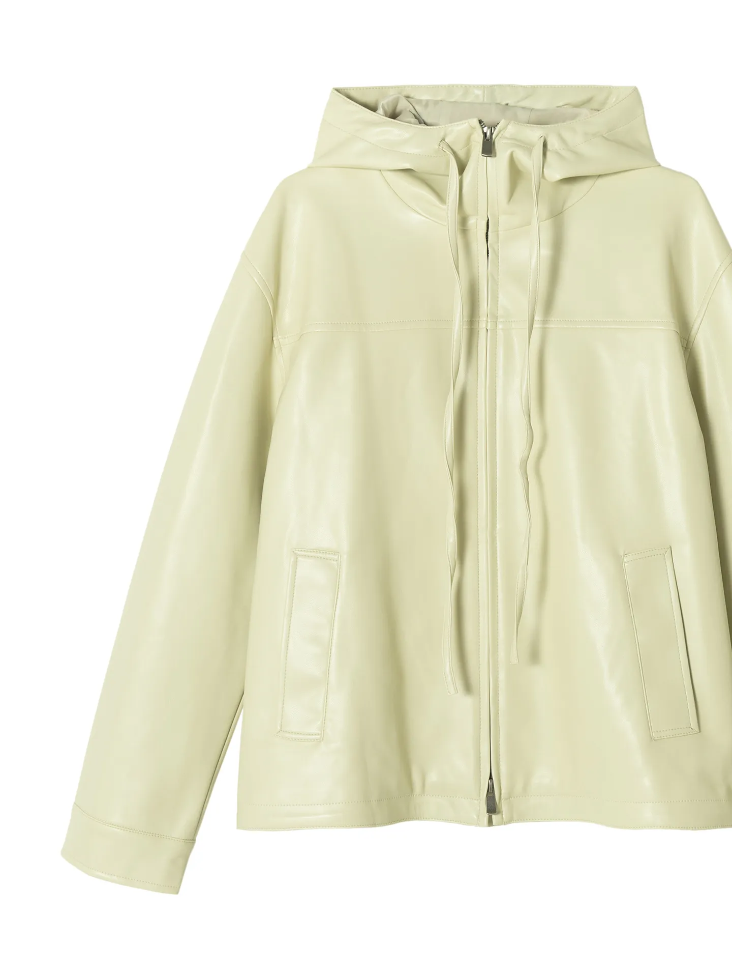 Colne Hooded Faux Leather Jacket