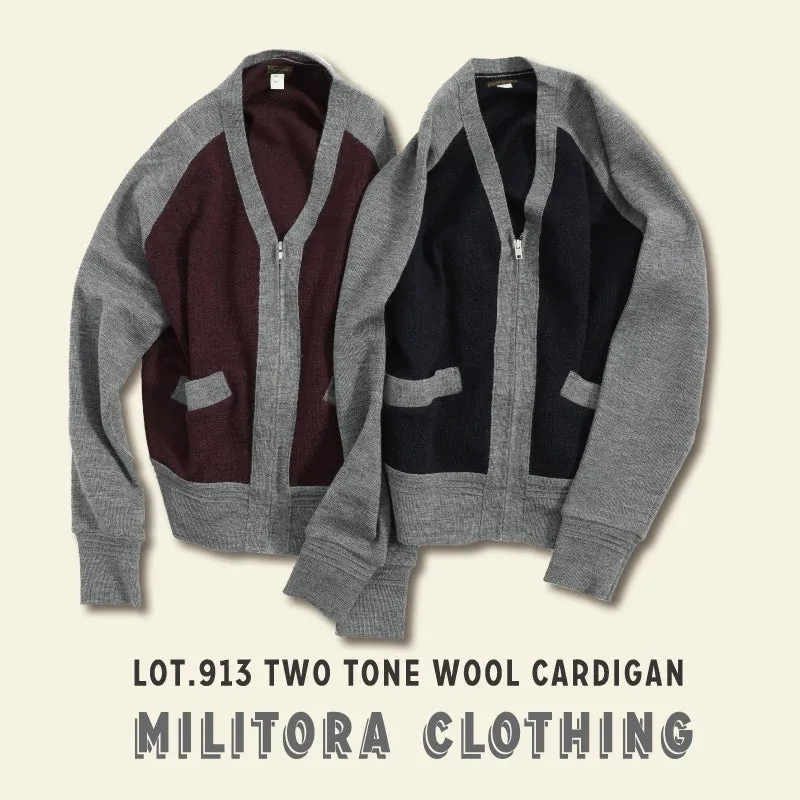 Color-Block Wool Cardigan