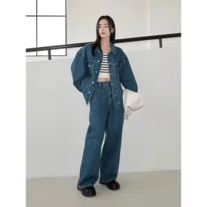 Cotton-feeling Twill Denim Jacket and Pants