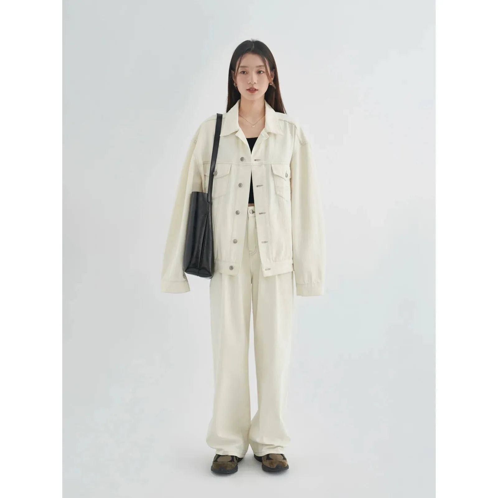 Cotton-feeling Twill Denim Jacket and Pants