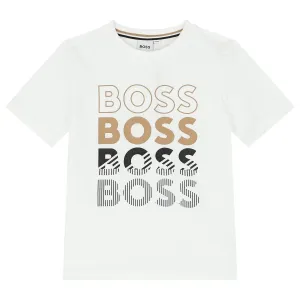 Cotton Round-Collar T-Shirt - White