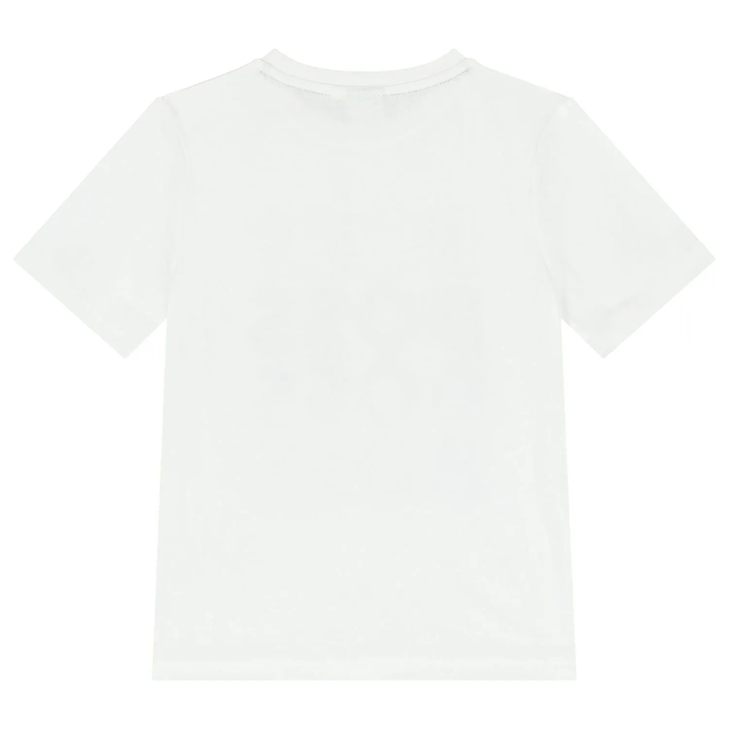 Cotton Round-Collar T-Shirt - White
