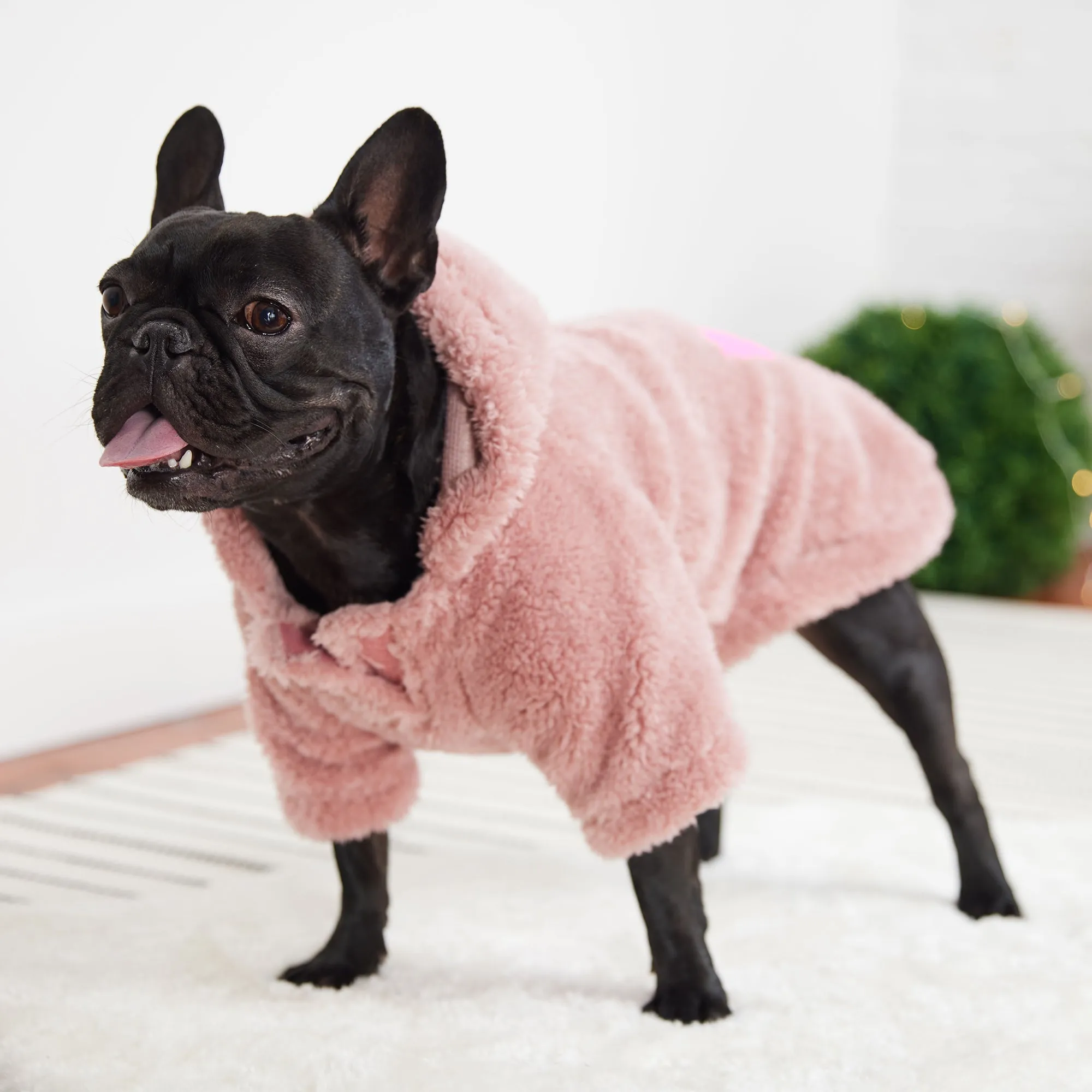 Cozy Fleece Dog Hoodie - Pink