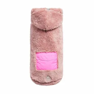 Cozy Fleece Dog Hoodie - Pink