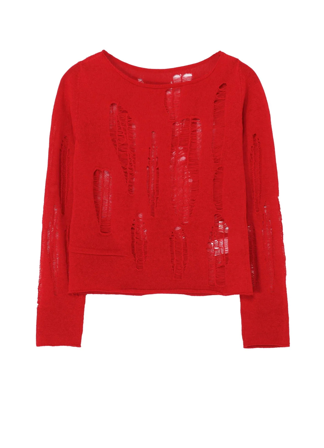 CRUSH PLAIN STITCH CRUSHED SWEATER