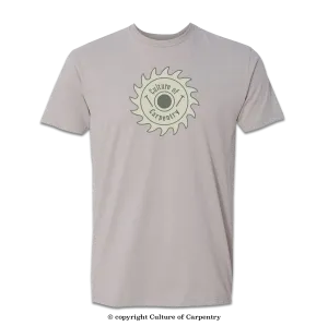 Culture of Carpentry Sawblade Icon T-Shirt - Light Grey