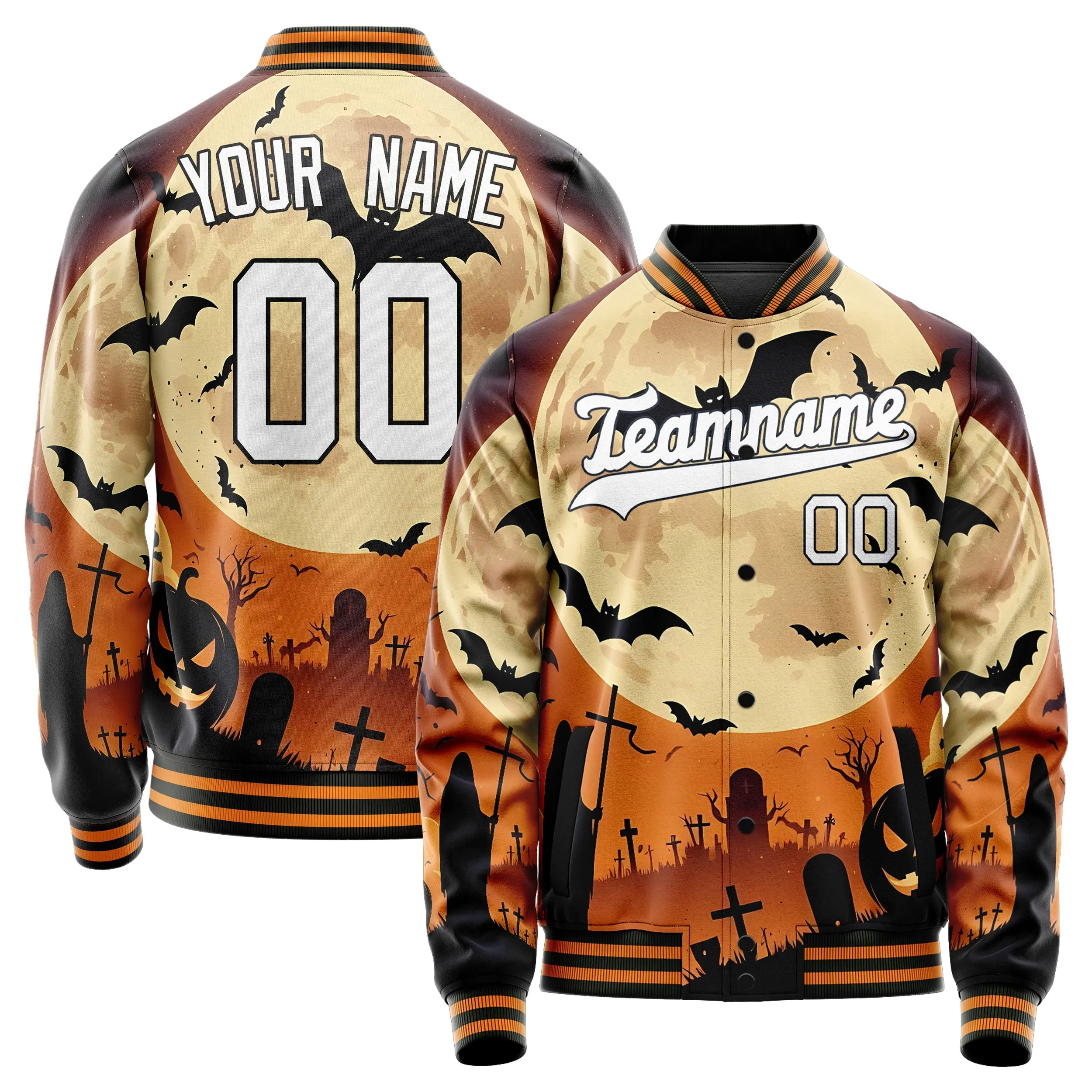 Custom Orange Halloween Jacket