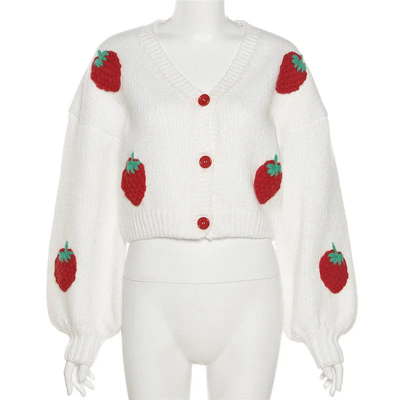 Cute Strawberry Sweater Jacket ER5838