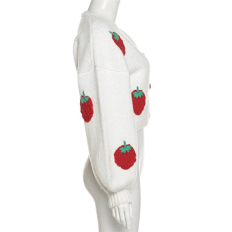Cute Strawberry Sweater Jacket ER5838