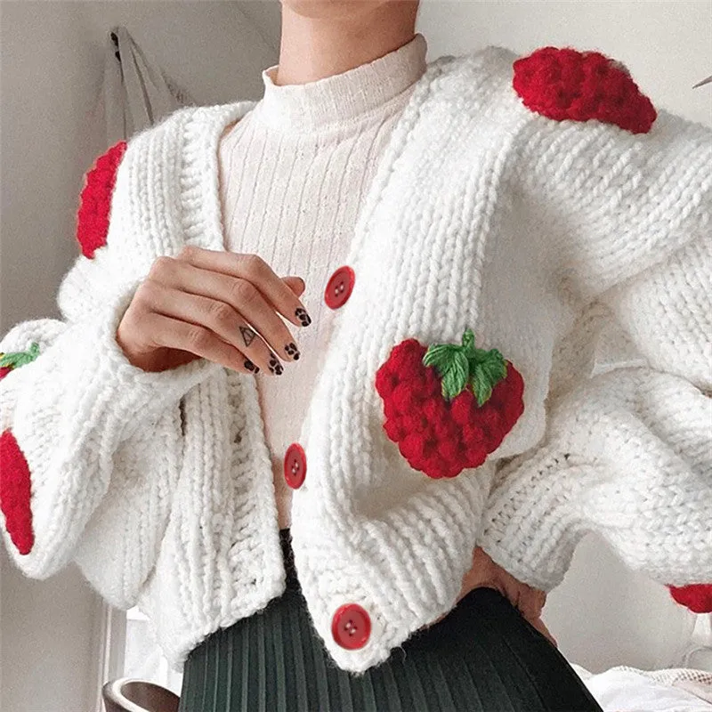 Cute Strawberry Sweater Jacket ER5838