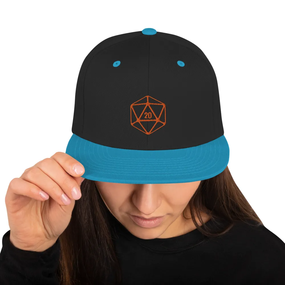 D20 Classic Orange Crit Snapback Cap