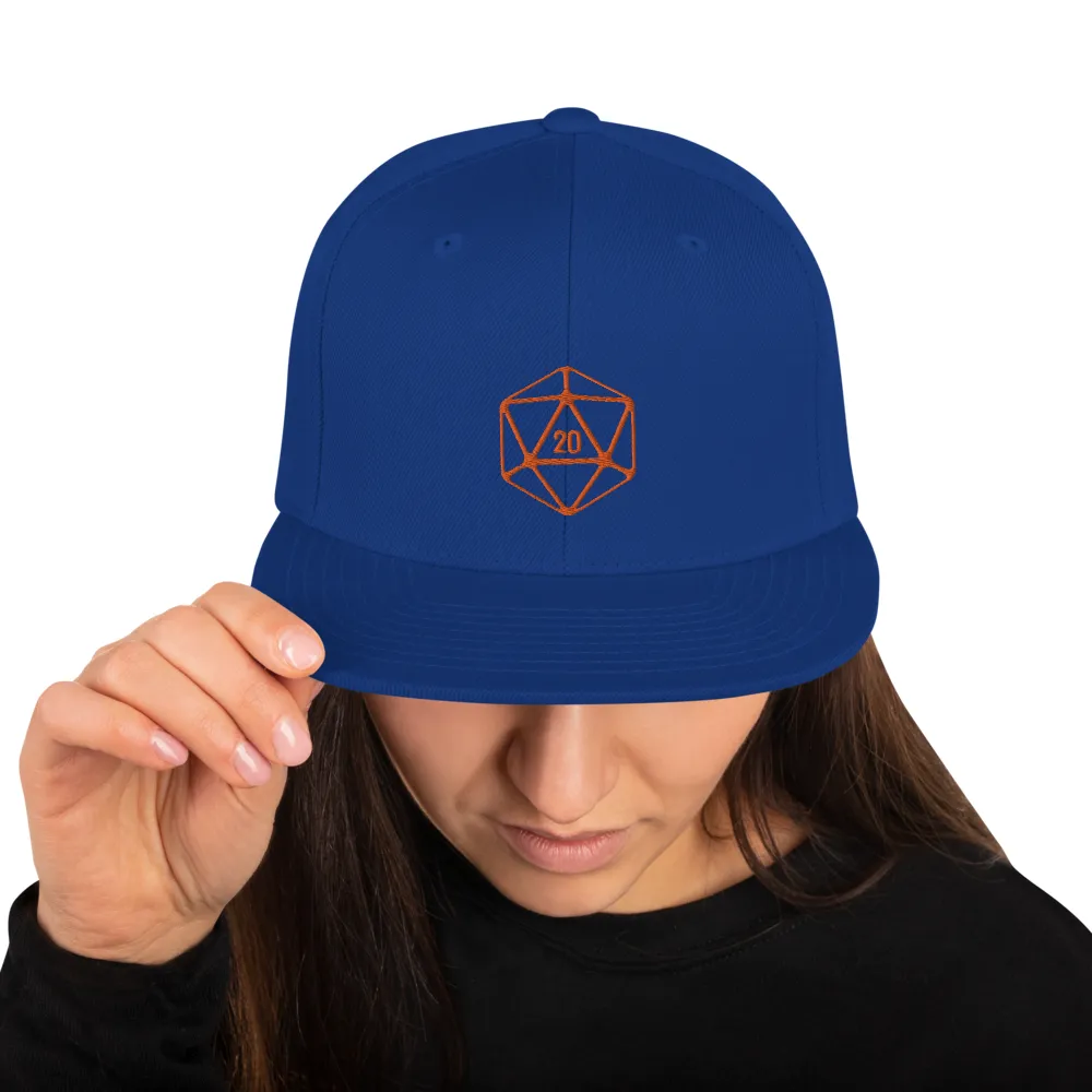 D20 Classic Orange Crit Snapback Cap