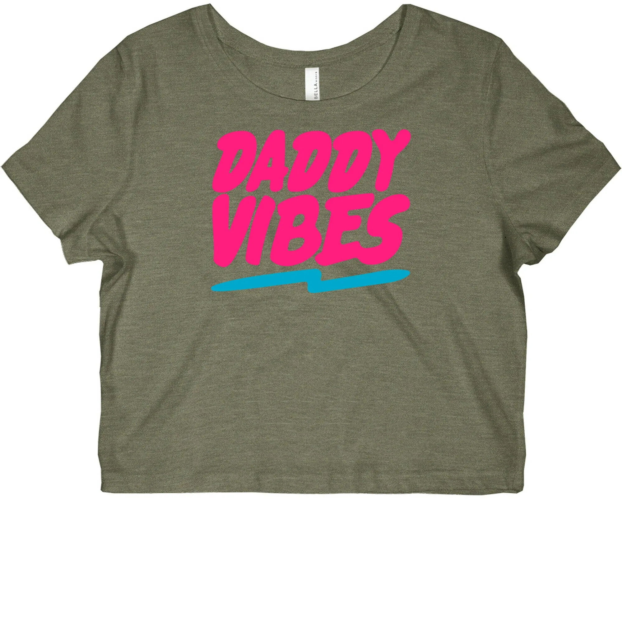 Daddy Vibes White Print Graphic Baby Tee